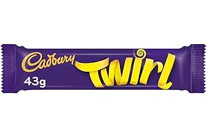 Cadbury Twirl, Dos Barritas Rellenas de Chocolate con Leche Cadbury en Espirales, Deliciosas y Crujientes, 43 g