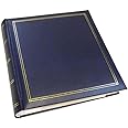 walther Design Photo Album Blue 200 Photos 13 x 18 cm Memo Slip-in Album Imitation Leather with Embossing, Monza ME-139-L