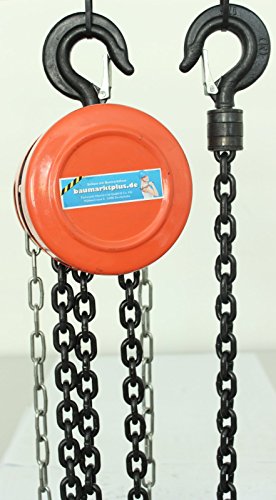 Profi Hand Kettenzug 1000 kg 3 m Flaschenzug Hebezug Seilzug Kran 1t - 4