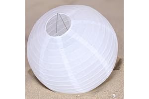DAZONE Lanterne Papier 10pcs Abat-jour Blanc Sans LED- Lampion Boule Chinoise pour Decoration de Mariage, Anniversaire, Fête, Maison, Noël (15CM)