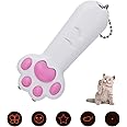 KETIEE 7 in 1 Multifunction Cat Chaser Toys, Mini Flashlight, Paw Shape, Battery Operated Cats Tracker, LED Lighting Toy, Interactive Pet Training & Exercise Tool, White