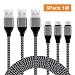 Price comparison product image USB Type C Cable, Xcords USB C Cable 3Pack 1M USB C to A Nylon Braided Fast Charger Cord for Huawei Mate 20, 20 Pro, Galaxy Note 9, Note 8, S9, S9 Plus,S8, LG G5 G6 V30(Black)