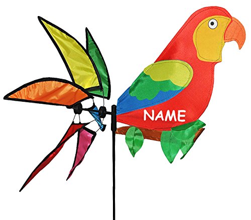 XL Windrad / Windspiel – “ Vogel Papagei – Ara “ – mit Spieß 144 cm – auch als Windrichtungsanzeiger – wetterfest & wasserfest – UV beständig – Windmühle Windräder – für Außen Windspiele Vögel bunter Papageienvogel Paradiesvogel – Tierfigur - 3