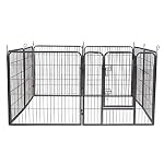 zoomundo-Recinto-per-Cani-Recinzione-Box-Cani-Conigli-Animali-di-Ferro-Cucciolo-Gabbia-8-Pezzi
