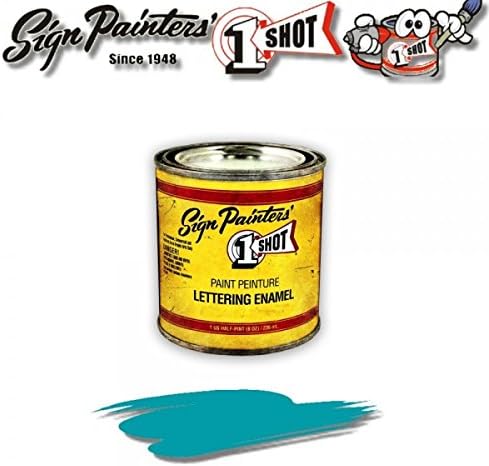 One Shot : Signwriting Enamel : 1/4 pint (US) 118ml : Peacock Blue