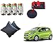 Auto Pearl Premium Quality Car Accessories Combo of Car Tyre Air Alert Valve Cap Set of 4 Pcs. & Car Vastra Cushion Pillow Black Color Set of 2 Pcs For Car & Home. & Premium Make Red Black Car Pet Seat Cover. For Chevrolet Beat Type-2 RS.1572.00