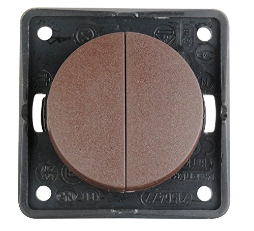 Berker FRA321248 Integro Flow - Interruptor de Serie, Color marrón Mate