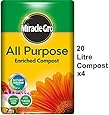 Miracle-Gro 4x All Purpose Growing Compost 20L Easy To Carry (4 ...