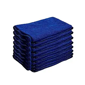 AOCC Microfiber Cleaning Cloth for Car, Kitchen, Bike,Laptop, LED TV, Mirrors and Furniture(Royal Blue,40 X 60 CMS) 250 GSM- Pack of 10
