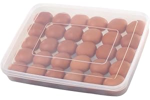 Szsrcywd Egg Tray For Refrigerator,Egg Storage Box,30 Containers Deviled With Lid,Plastic Fridge Holder Box