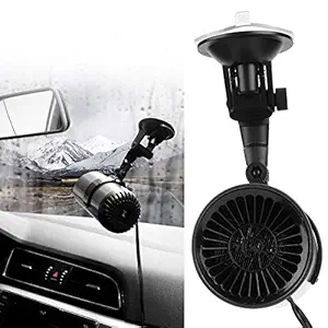 Mini Auto Fan Heater 150W Anion Air Purifier with Suction Cup 12V Car Cigarette Lighter Warming Car Defroster for Auto