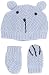 Lilly & Sid Baby-Boys Hat and Mittens, Blue, 6-9 Months (Manufacturer Size:0-9 Months)