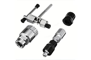 Ezweiji Kit réparation vélo, Kit d'outils pour vélo 4 en 1 avec Outils de démontage pour VTT, extracteur de manivelle pour vélo, Outil de pédalier et Coupe-chaîne pour l'entretien des vélos