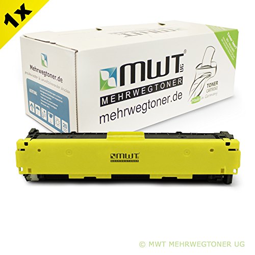 MWT Toner Cartridge für Color Laserjet CM 1312 1512 1312 ersetzen HP 125A CB540A CB541A CB542A CB543A 125A Patronen im Bundle – deutsche Qualität von MWT – kein Original - 4
