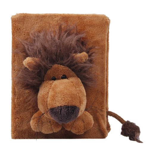 Orien Brown Lion Cartoon Animals Plush Toys Photograph Photo Album Cover Scrapbook Case Holder Kids