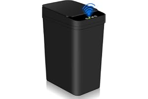 PORFOYO 12 L Automatisk Sophinke, Sophinke med Sensor med Lock, 15.8 * 23.5 * 32 cm, för Sovrum, Badrum, Kontor