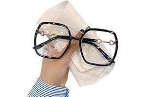 NOVESIXTDAT Lunettes de Lecture surdimensionnées for Femme, Miroir Plat Extra Large, Lecteur carré bloquant la lumière Bleue, Lunettes Anti-éblouissement (Color : Black, Size : +2.50)