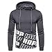 Produktbild Luckycat Herren Herbst-Winter Kapuzenpullover mit vollständigem Taste Geeignet für Sport Freizeit Zuhause Herren Sport Fitness Training Sweatshirt Kapuzenpullover Langarmshirt Pullover Sweats