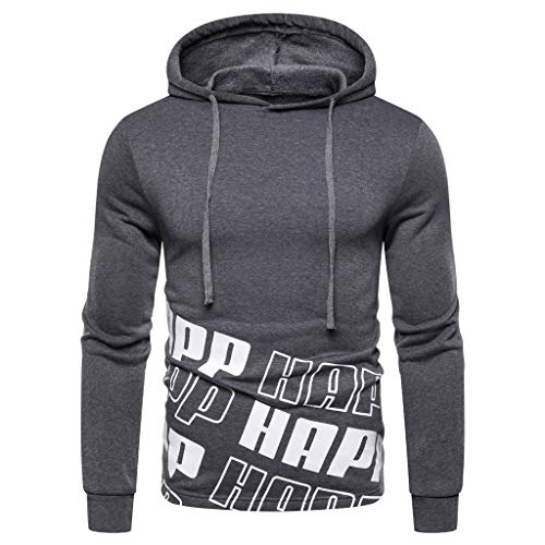 Preisvergleich Produktbild Luckycat Herren Herbst-Winter Kapuzenpullover mit vollständigem Taste Geeignet für Sport Freizeit Zuhause Herren Sport Fitness Training Sweatshirt Kapuzenpullover Langarmshirt Pullover Sweats