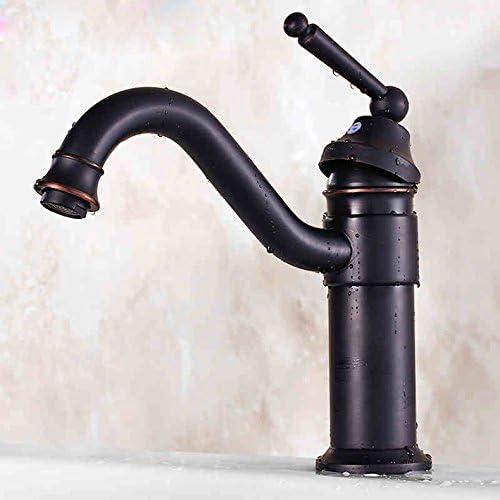 JinRou Modern bathroom basin faucet Black bronze copper faucet full pull- basin taps European retro multifunction vanities Caipen leader