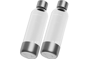 SODA BÄR BESSER TRINKEN 1L Wassersprudler-Flasche mit Bajonett-Verschluss, BPA-frei, 2er Set, transparent