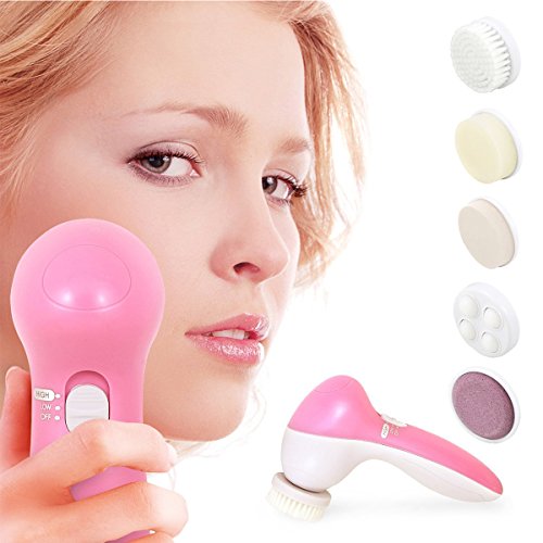 Bindex wasserdichte elektrische Gesichtsreinigungsbürste mit 7 verschiedene Bürstenköpfen für Gesichtspflege Tiefenreinigung Peeling und Massage in einem - 6
