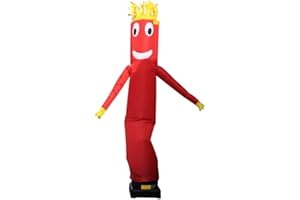 GAORUI Inflatable Tube Man Sky Puppet Dancer - Funny Wacky Waving Inflatable Tube Guy for Festival Advertisement(No Blower) (Red, 10ft)