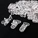 30 KAM Plastic Clips Mam Baby Pacifier Soother Holder Great Baby Gift T-shaped Plastic Badge Clips for making Dummy Clips Straps (Clear(30pcs))