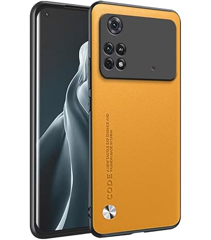 RankOne Cover Per POCO M4 Pro 4G: Custodia In TPU Con Design A CD E Texture Similpelle, Colore Nero