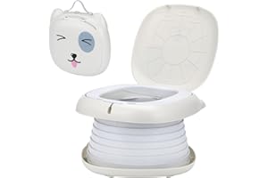 NK Nocnik dla dzieci - toaleta dla niemowląt i dzieci, przenośna, składana, projekt dla dzieci, nauka, higieniczna, przejściowa pielucha do kąpieli, nauka, zabawa, bezpieczna, łatwa w użyciu - zawiera