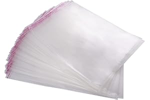 ADEPTNA - Buste trasparenti in cellophane di alta qualità, formato A4, confezione da 100.