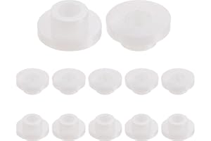 QUARKZMAN 12 st flänsade ärmlager 4 mm Id vit nylonbussning