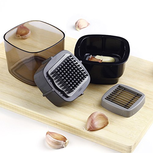 Comenzar Knoblauchpresse, Knoblauchschneider, Knoblauchwürfelschneider, schlagfester Kunststoff mit Edelstahl-Schneidklingen - 5