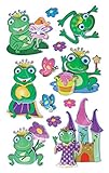 Avery Zweckform 54055 - Pegatinas para niños, modelo con ranas, efecto 3D, 12 pegatinas