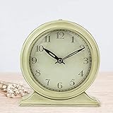 GZ Tischuhr Retro Uhr Europäische Uhr Metall Antike Tischuhr Hintergrundbeleuchtung Wecker Seiko Bewegung Stille Quarzuhr