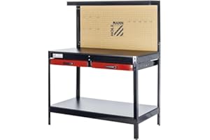 Holzmann Maschinen WT06 Werkbank WT06 (B x H x T) 1210 x 1500 x 610mm, Pitturato, Nero, Legno