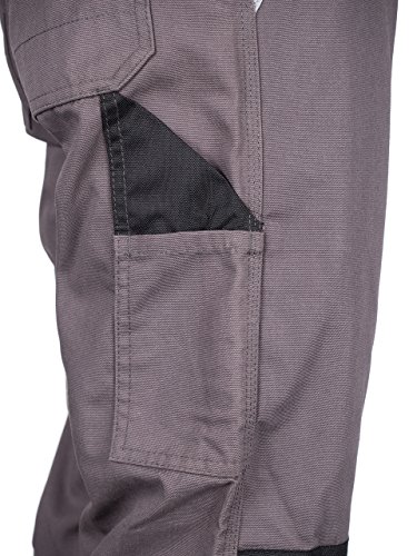 TMG® – Herren Bundhose/Cargohose mit Kniepolstertaschen – strapazierfähig – Grau - 5