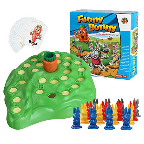 Preisvergleich Produktbild FUNNY BUNNY Karottenspiel Wettlaufspiel Gesellschaftsspiel Hasen Karotten Spiel mit hohem Spaßfaktor