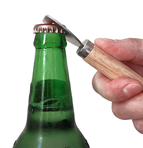 Décapsuleur-Lot de 3-bouteille en bois de haute qualité ultra tendance Bartender Bartender Ouvre-Bouteille-Poignée douce pour une ouverture de bouteilles de bière, Ciders, boissons rafraîchissantes et plus Vendu dans une jolie boîte cadeau-Garantie à vie - 4