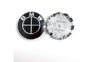 AIDODMOM 4 Pezzi Coprimozzo Ruota Auto ABS Tappi Di Cerchioni Per Cerchioni Copricerchi Universali Auto Accessori, bmw diametro 68mm 56mm Coprimozzi auto Fregi Cerchi in Lega (C, 68mm)