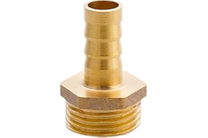 MOUMOUTEN Raccordo portagomma in ottone da 1/2", filettatura maschio, giuntatrice per metalli, giuntatrice per tubi flessibili, adattatore per aria, acqua e olio (sottile 10 mm)