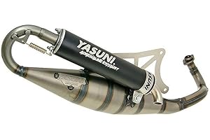 Yasuni exhaust Scooter R black for Gilera Runner SP 50 (2005 Models and Onwards)