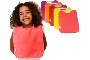 Bugalin Baberos bebe impermeables |Packs - Baberos goma elastica guarderia | 6 meses hasta 4 años| Fáciles de Poner y Quitar De Rizo y Tela Impermeable, Ideal para la Guarderia | Fabricados España