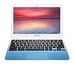 ASUS C201PA-FD0012 HD Chromebook 11.6-Inch Notebook - (White/Blue) (Rockchip R3288 Processor, 2 GB RAM, 16 GB eMMC, Chrome OS)