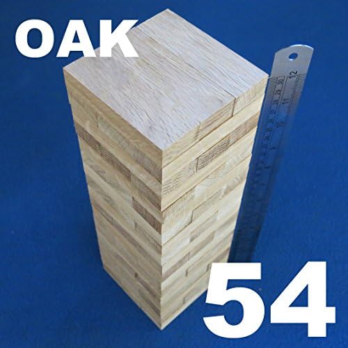 LOT 54 WOODEN STACKING TUMBLING TOWER BLOCKS OAK WOOD BOARDGAME