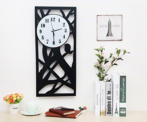 Longshien Wall Clock Fashion Creative Personality Living Room Wall Clock Silent Clock Decorative Wall Clocks New Chinese Modern Minimalist Wall clock ( Color : Black )