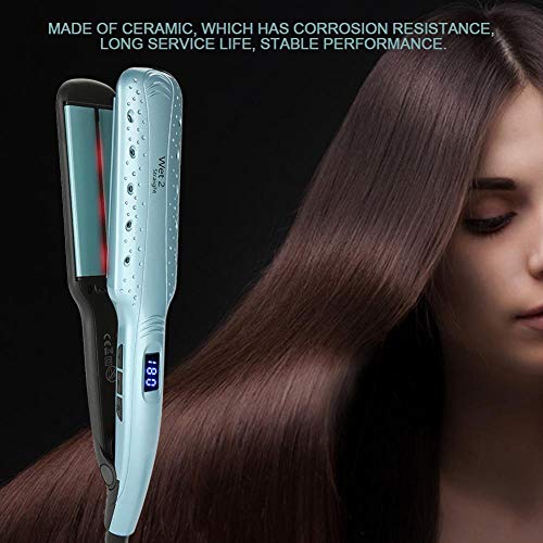 Hair Brush for Hair Straightener Beauty Styling Professional Electric Heated Comb Ergonomics design Tourmaline Ceramic Hair Straightener   3 in 1 design deeply nourishing hair Light Blue 1  