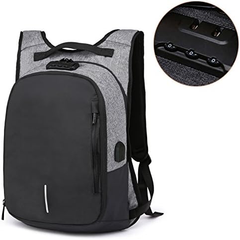 Laptop Backpack with USB Charging Port, Multi Functional Anti Theft Business College Computer Backpacks Suitable for men women, Casual Hiking Travel Daypack with Code Lock Fits Under 14inch Laptop