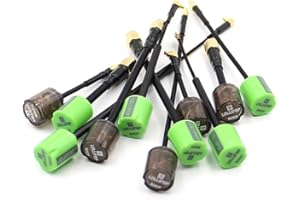 SPARKHOBBY Lollipop 5 RHCP/LHCP 5.8G 2.8dBi Mini FPV Antenna SMA/RP-SMA/MMCX-Straight/MMCX-Angle/UFL for RC Transmitter Receiver Drones DIY (R 100mm UFL Green)