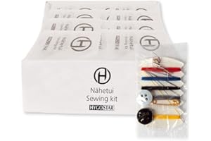 FRANZ MENSCH 2000 Stück Hygostar Nähset, Standard, bunt, L: 8cm, B: 4cm, Nähset, Nähzubehör für Reisende, Nähzeug